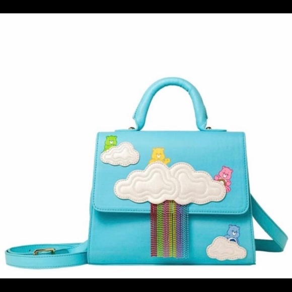 Danielle Nicole Blue Backpack with Cloud and Rainbow Design - Picture 1 of 5